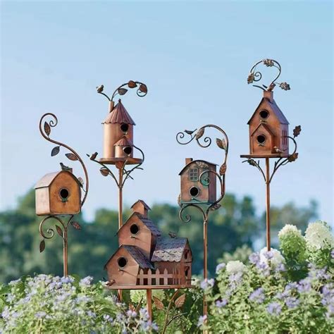 decorative metal bird houses|metal birdhouses for outdoors.